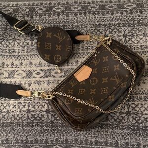 LV Fun Dark Brown Monogram Crossbody Bag- replica